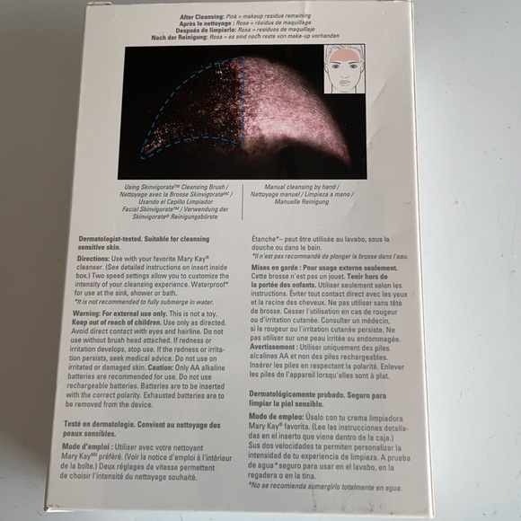 Mary Kay Cleansing brush & two brush heads AA batteries instructions - Picture 2 of 6